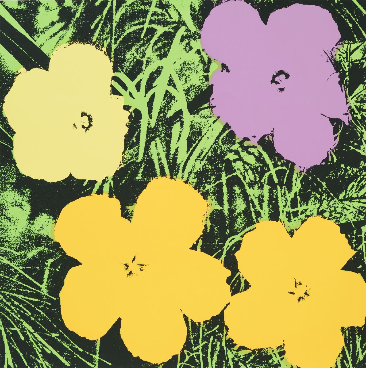 Naar Andy Warhol   | Naar Andy Warhol | Prints and Multiples offered for sale | Flowers, screenprint on paper 91.0 x 90.7 cm, prijs zonder lijst