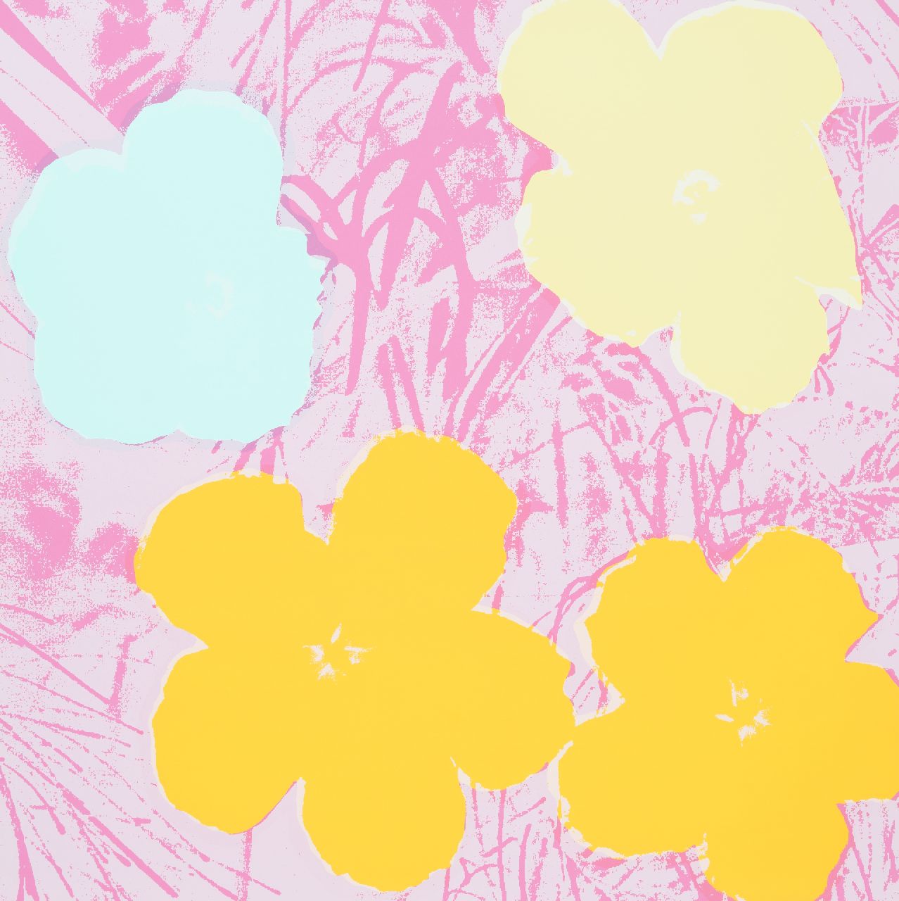 Naar Andy Warhol   | Naar Andy Warhol | Prints and Multiples offered for sale | Flowers, screenprint on paper 91.0 x 90.7 cm, prijs zonder lijst