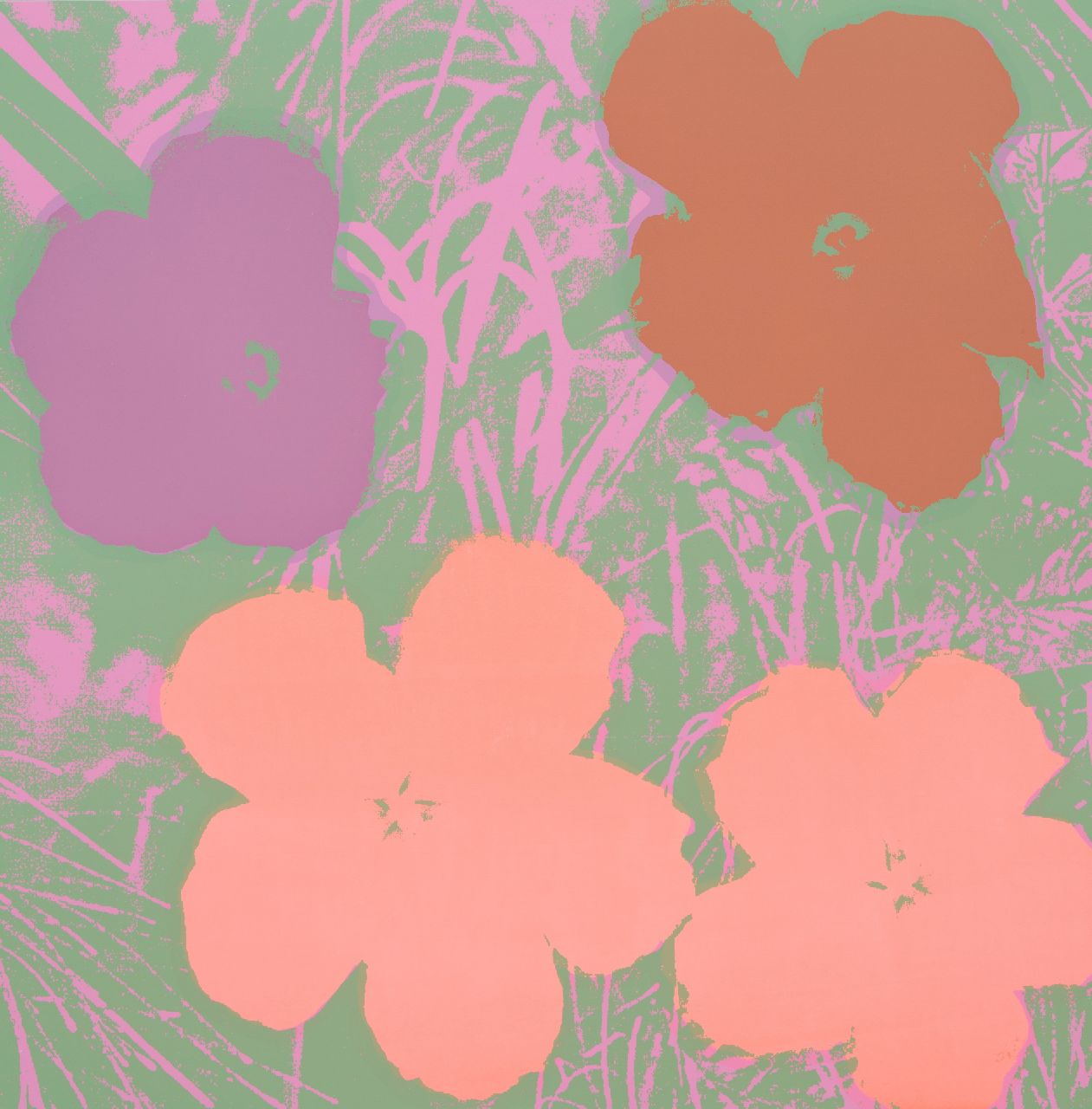 Naar Andy Warhol   | Naar Andy Warhol | Prints and Multiples offered for sale | Flowers, screenprint on paper 91.0 x 90.7 cm, prijs zonder lijst