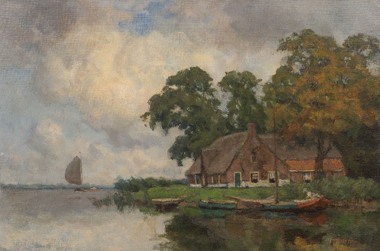 J.A. Hesterman | Old farm, oil on canvas, 40.3 x 59.8 cm, signed l.r.