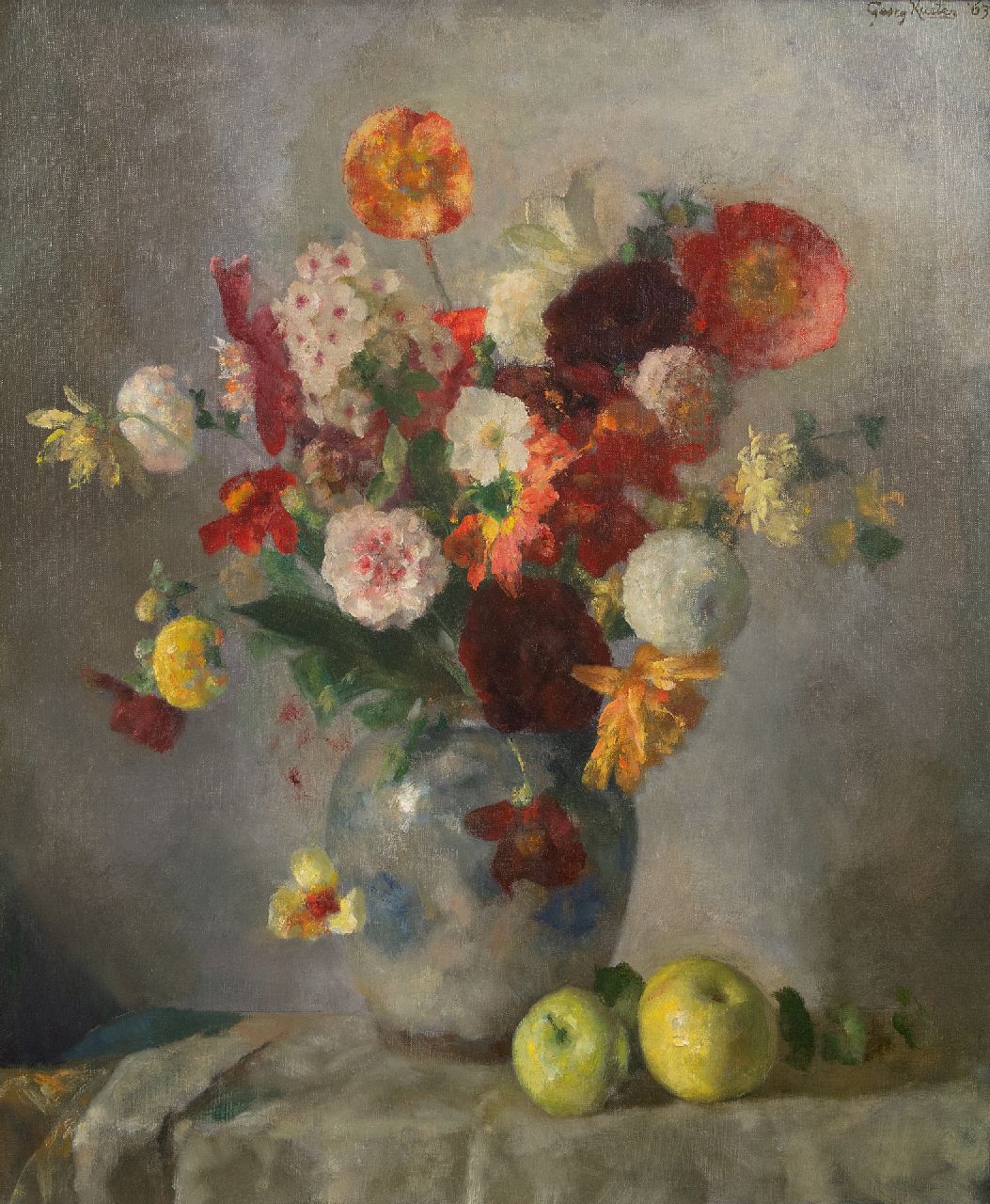 Rueter W.C.G.  | Wilhelm Christian 'Georg' Rueter | Paintings offered for sale | Flower still life, oil on canvas 74.2 x 61.3 cm, signed u.r. and dated '63