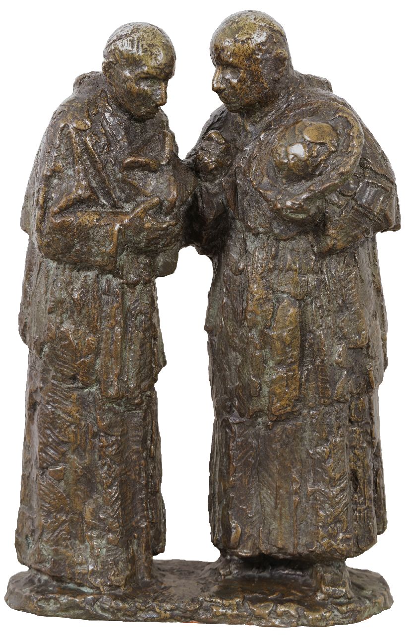 Pieter d'Hont | The Conversation, bronze, 55.0 x 36.0 cm, executed in 1960