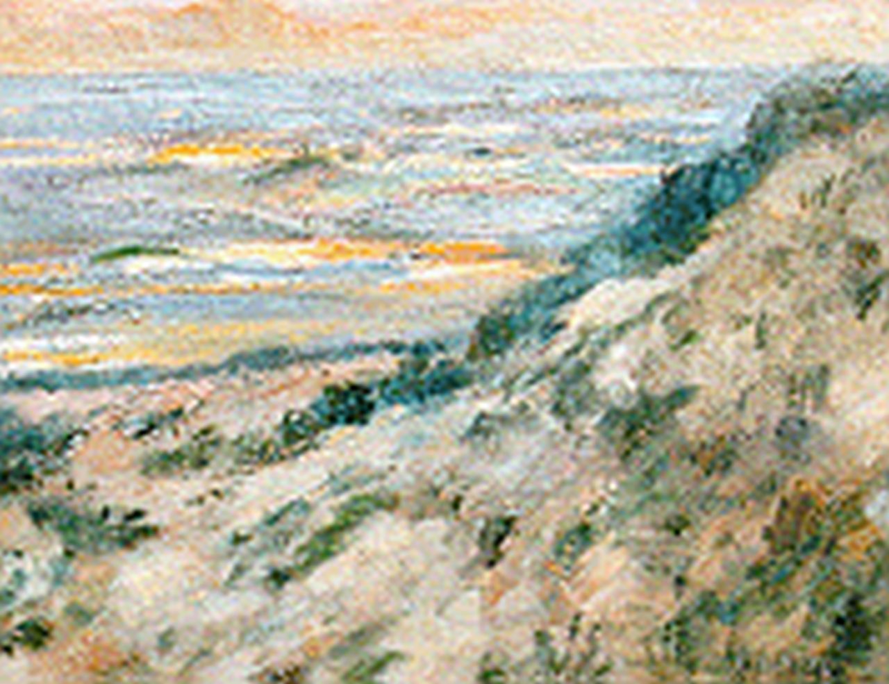 Doeser J.J.  | 'Jacobus' Johannes Doeser, A coastal scene, oil on canvas 29.0 x 34.0 cm, signed l.r.
