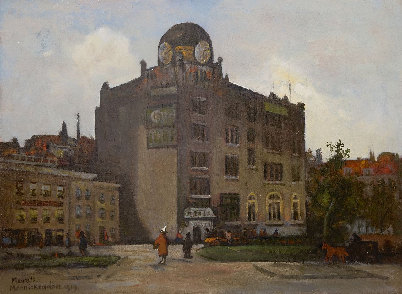 Maurits Monnickendam | A view of the Diamond exchange, Amsterdam, oil on canvas, 74.5 x 99.2 cm, signed l.l. and dated 1919