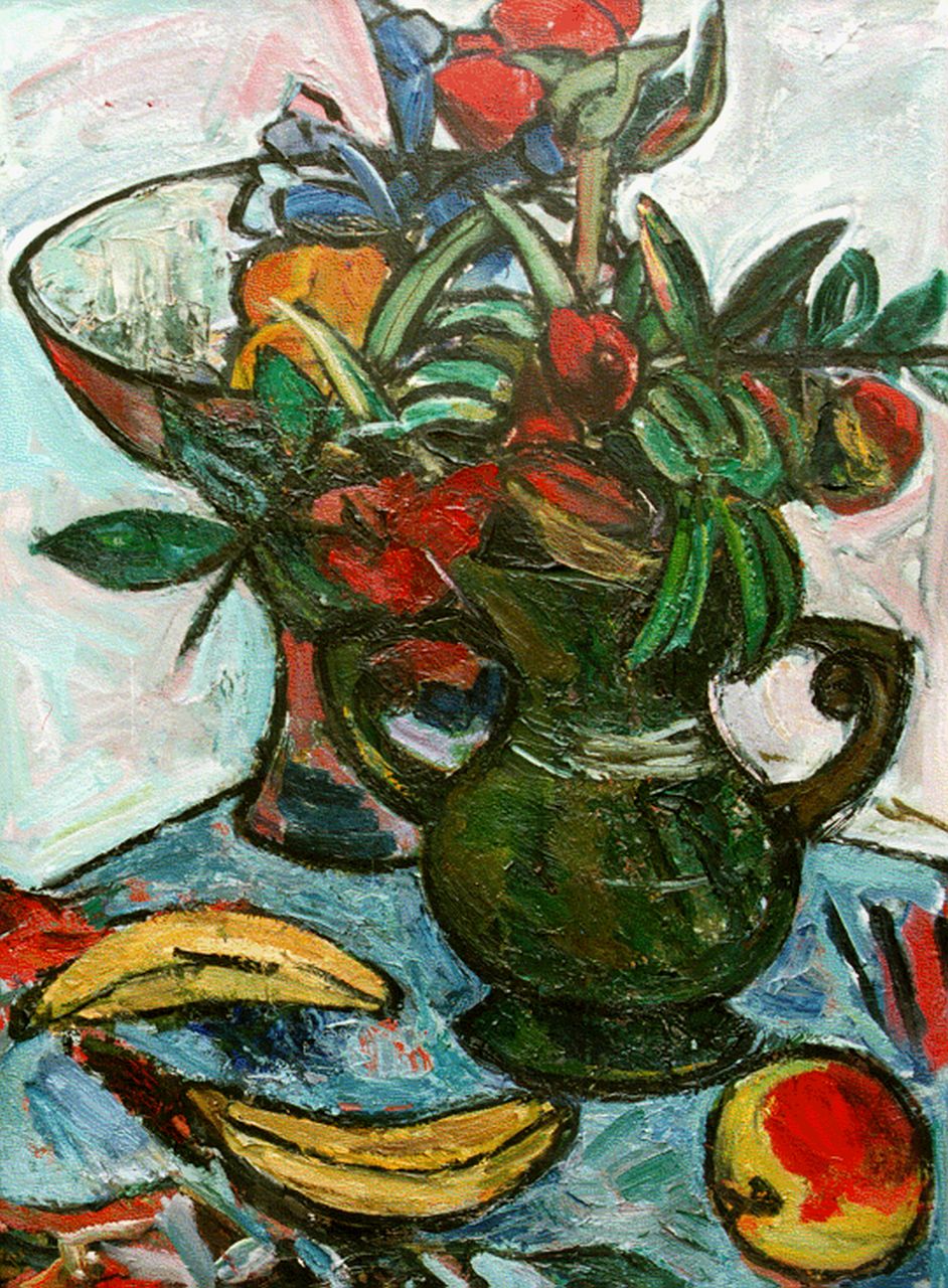 Feuerstein M.S.  | Margaritha Sara 'Greet' Feuerstein, A still life, oil on canvas 69.7 x 50.2 cm, signed l.l. and dated '61