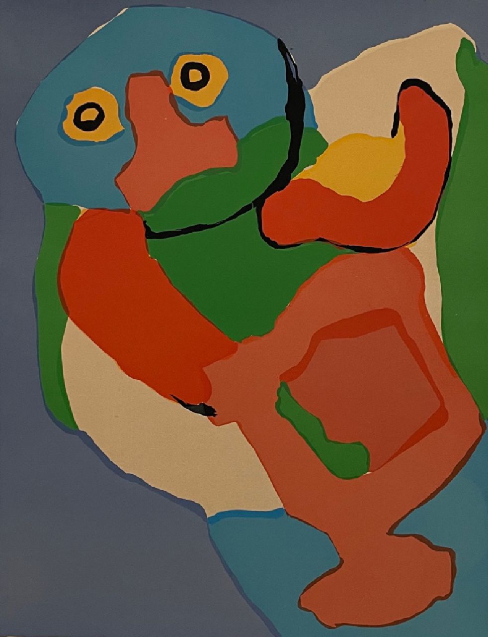 Appel C.K.  | Christiaan 'Karel' Appel | Prints and Multiples offered for sale | Dancing man, lithograph on paper 66.0 x 55.0 cm, signed l.r. (in pencil) and dated '70  (in pencil)