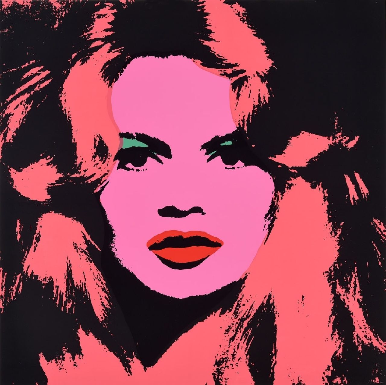Naar Andy Warhol   | Naar Andy Warhol | Prints and Multiples offered for sale | Brigitte Bardot, screenprint on paper 91.0 x 91.0 cm, prijs zonder lijst
