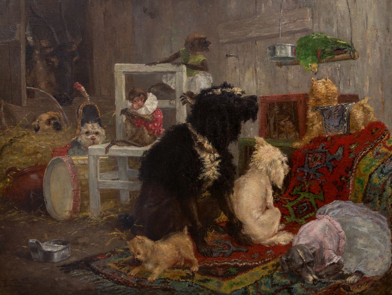 Fritz Carpentero | Before the circus performance, oil on canvas, 100.5 x 130.0 cm, signed l.l.