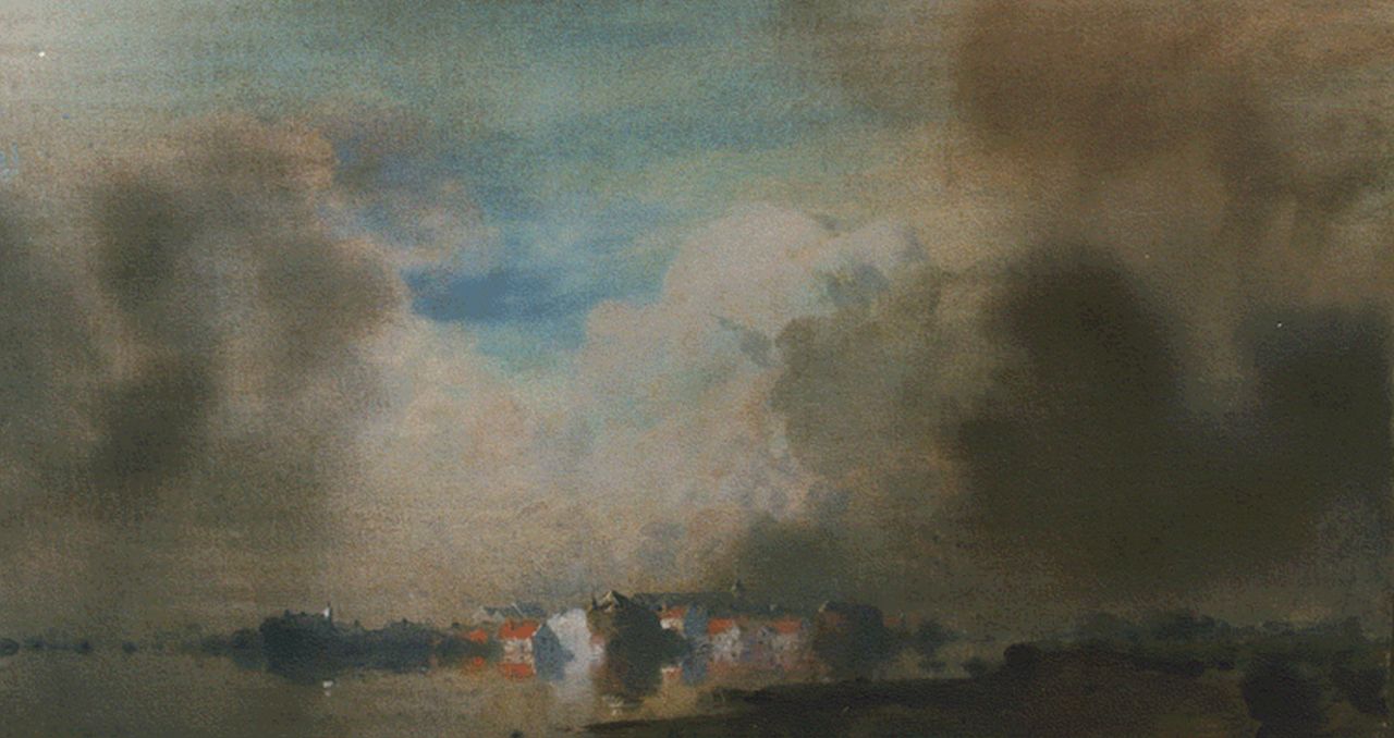 Voerman sr. J.  | Jan Voerman sr., A view of the river IJssel, oil on panel 31.0 x 52.0 cm