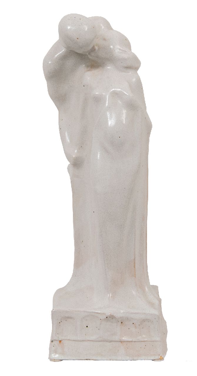 Agterberg C.  | Christoffel 'Cris' Agterberg | Sculptures and objects offered for sale | The Kiss, earthenware 49.0 x 17.5 cm, signed signed and dated 1929