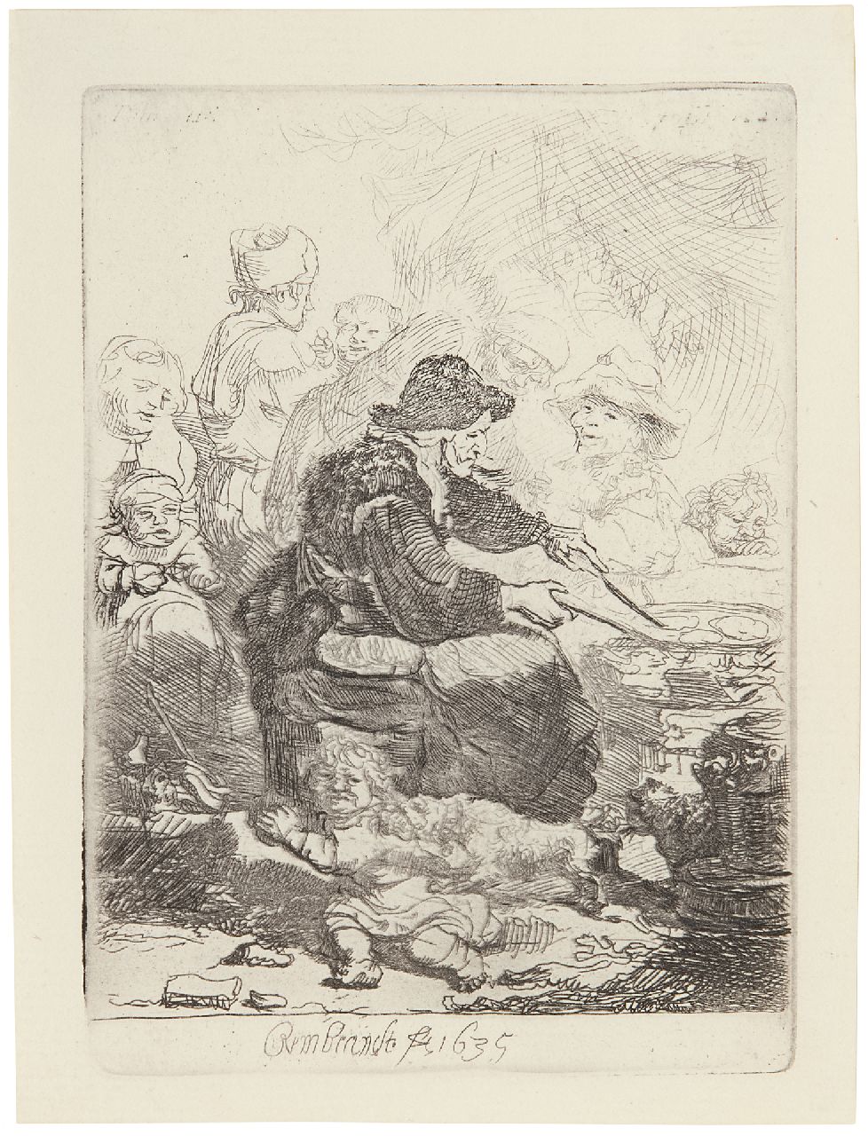 Rembrandt (Rembrandt Harmensz. van Rijn)   | Rembrandt (Rembrandt Harmensz. van Rijn), The pancake baker, etching 12.2 x 9.4 cm, signed l.c. (in the plate) and dated 1635 (in the plate)