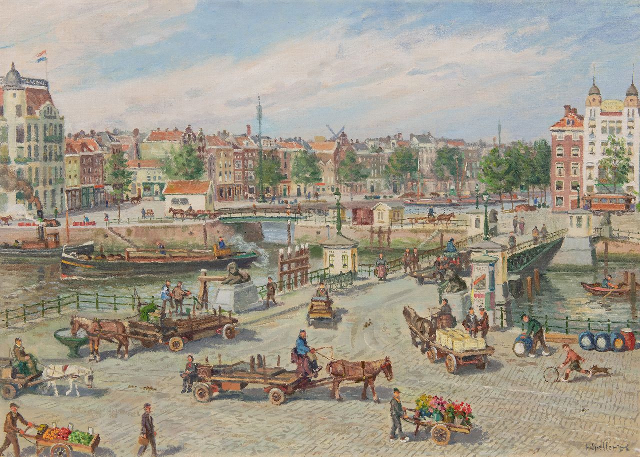 Hendrik Spetter | The Spaansekade in Rotterdam, oil on canvas, 50.1 x 70.1 cm, signed l.r. and dated '76