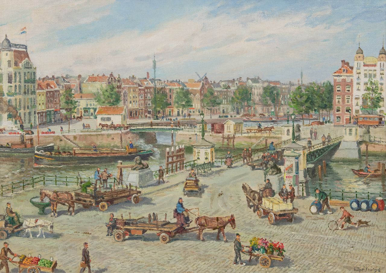 Spetter H.  | Hendrik Spetter | Paintings offered for sale | The Spaansekade in Rotterdam, oil on canvas 50.1 x 70.1 cm, signed l.r. and dated '76