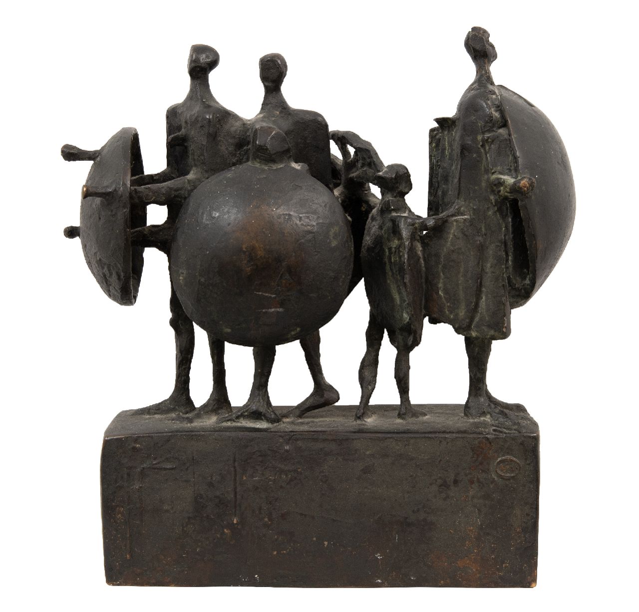 Jorna J.  | Johan Jorna | Sculptures and objects offered for sale | Retreat, bronze 39.0 x 31.0 cm