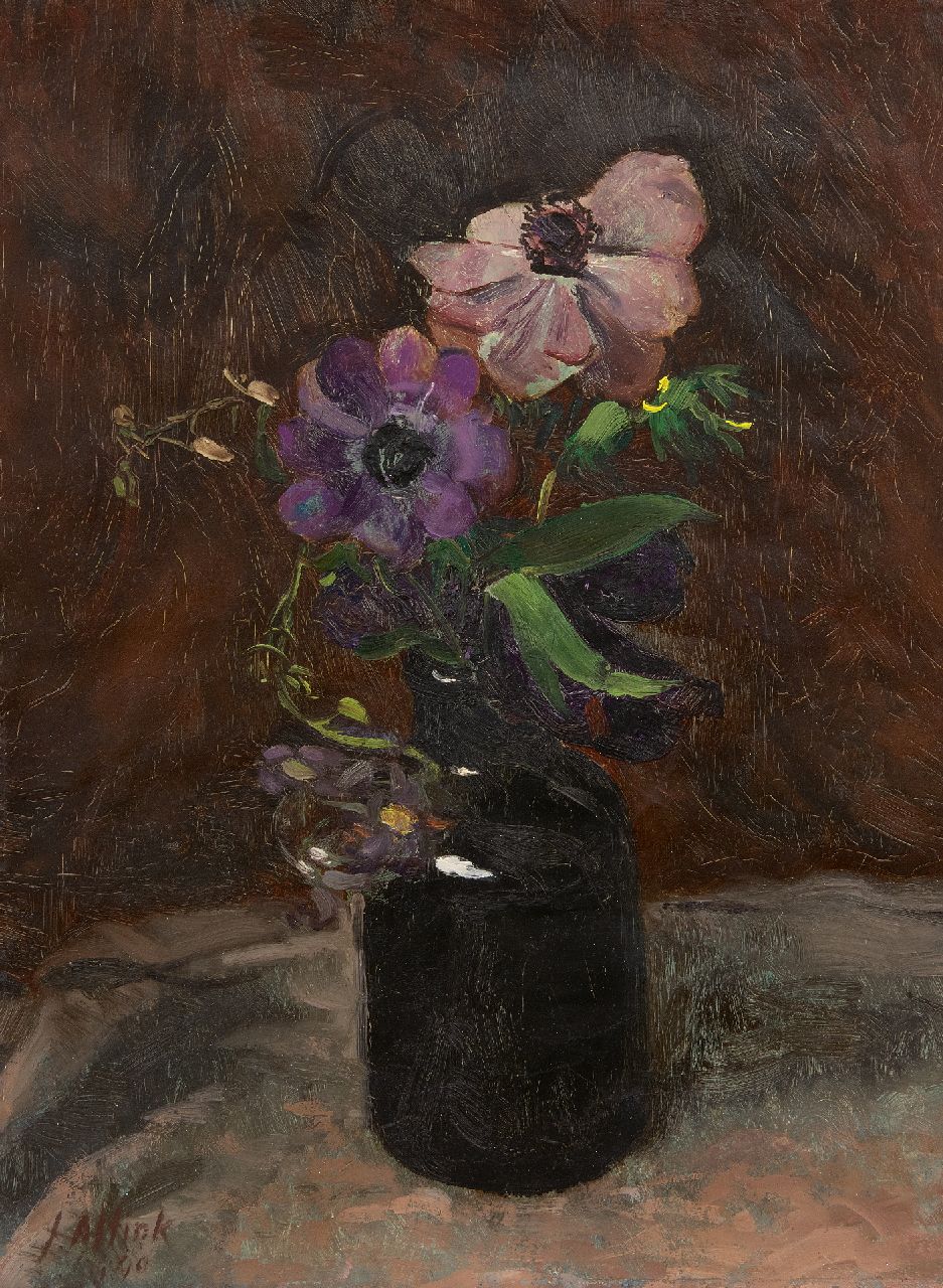 Altink J.  | Jan Altink, Anemones, oil on canvas 40.7 x 30.4 cm, signed l.l. and dated '40