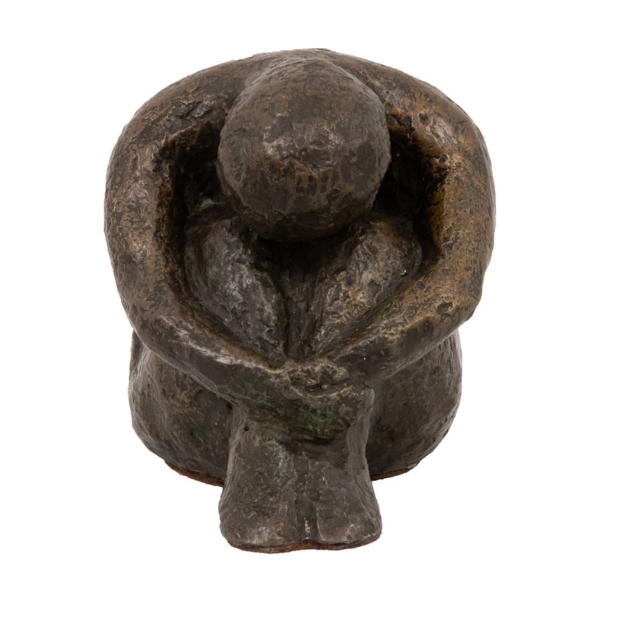 Jeanne van Iersel | Stilte (Silence), bronze, 11.0 x 12.5 cm