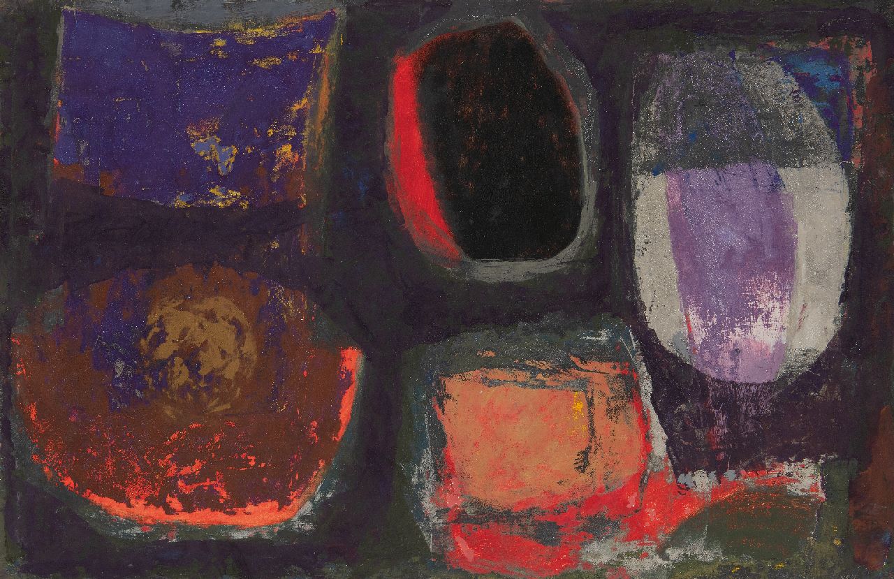 Leewens W.J.  | Willibrordus Joseph 'Will' Leewens | Paintings offered for sale | Kosmos, oil on board laid down on panel 32.0 x 52.0 cm, signed u.l. and dated '62