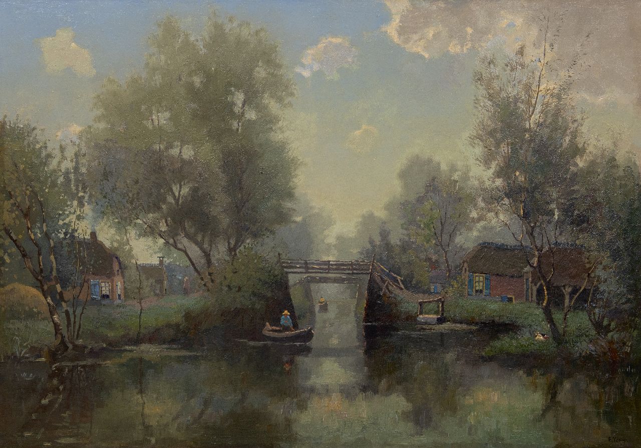 Ydema E.  | Egnatius Ydema | Paintings offered for sale | Canal in Giethoorn, oil on canvas 68.2 x 94.8 cm, signed l.r.