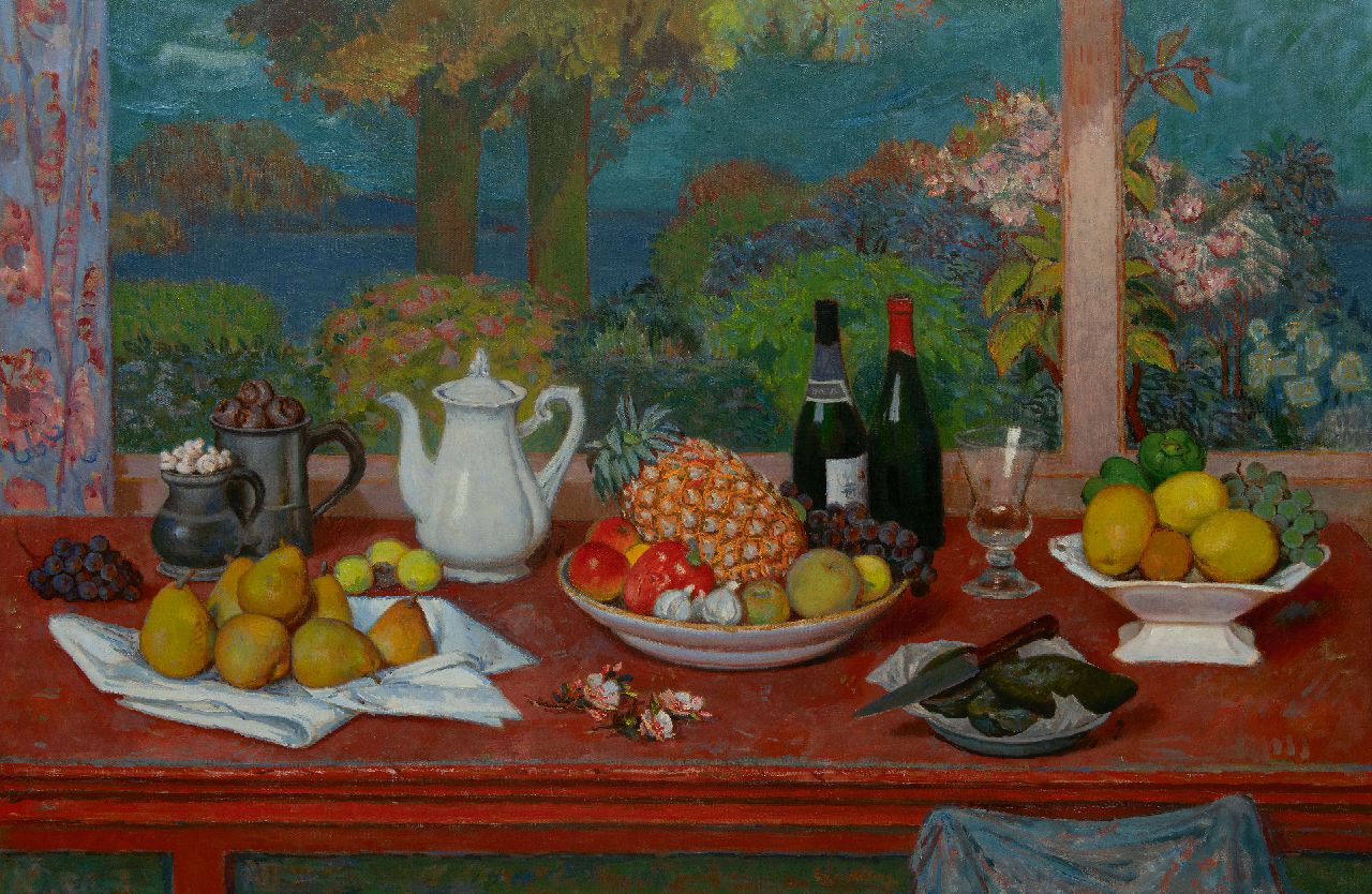 Röling G.V.A.  | Gerard Victor Alphons 'Gé' Röling | Paintings offered for sale | A table still life, oil on canvas 99.5 x 150.6 cm, signed l.c.