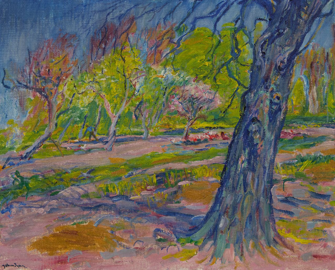 Dijkstra J.  | Johannes 'Johan' Dijkstra | Paintings offered for sale | Evolution du printemps, oil on canvas 84.3 x 103.8 cm, signed l.l.