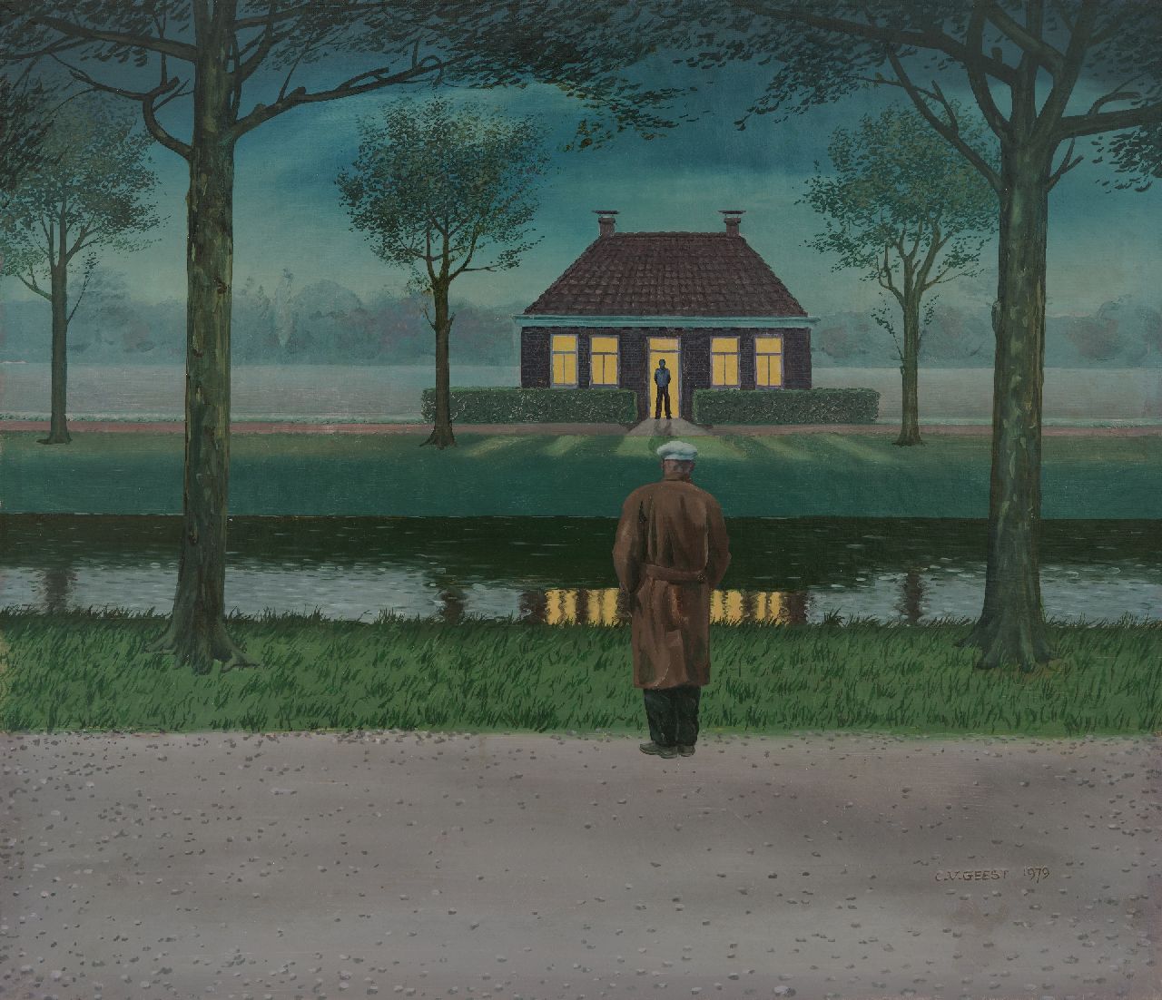 Geest C. van | Chris van Geest, Twilight, oil on canvas laid down on board 49.5 x 59.9 cm, signed l.r. and dated 1979