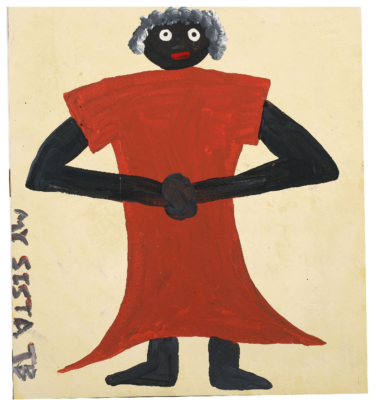 Brown T.  | Timothy 'Tim' Brown, My sista, acrylic on panel 43.0 x 39.0 cm, signed l.l. with initials