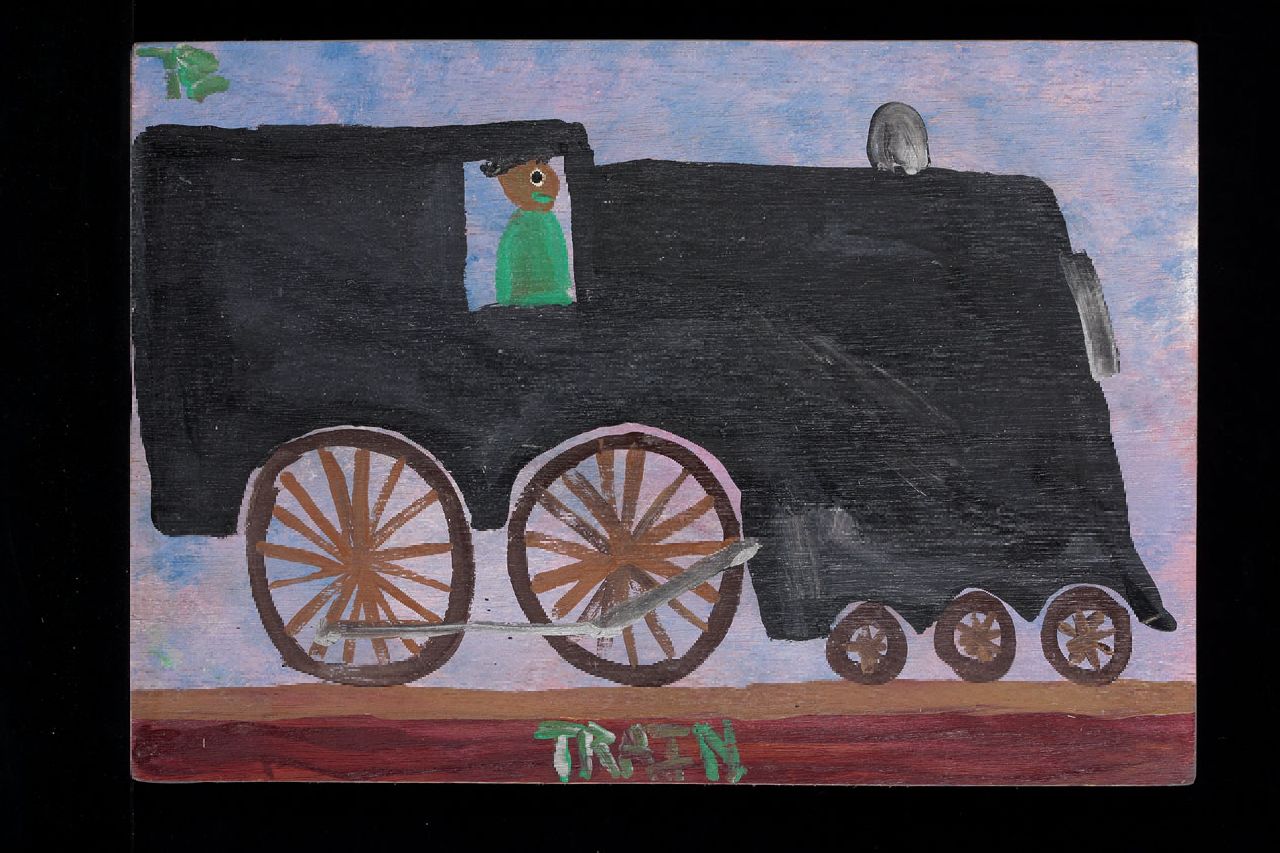 Brown T.  | Timothy 'Tim' Brown, Train, acrylic on panel 36.0 x 51.0 cm, signed u.l. with initials