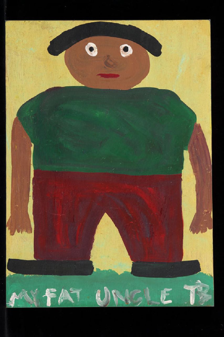 Brown T.  | Timothy 'Tim' Brown, My fat uncle, acrylic on panel 40.0 x 29.0 cm, signed l.r. with initials