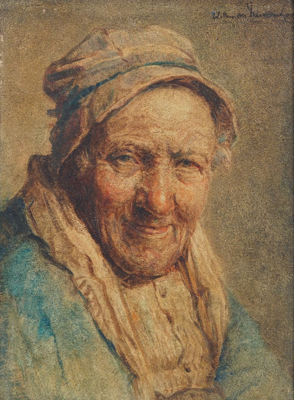 Nieuwenhoven W. van | Willem van Nieuwenhoven | Paintings offered for sale | Portrait of a shepherd, oil on panel 25.1 x 18.9 cm, signed u.r.