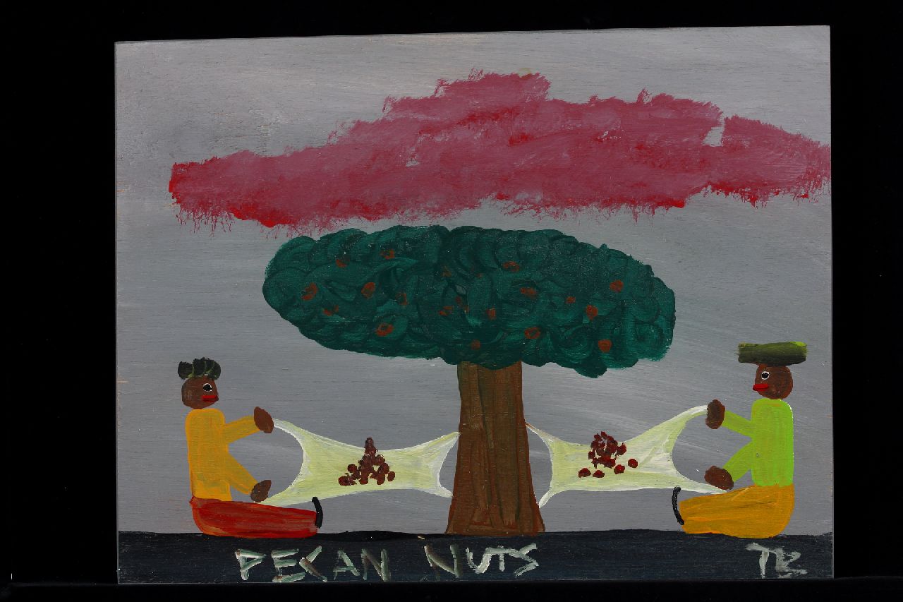 Brown T.  | Timothy 'Tim' Brown, Pecan nuts, acrylic on panel 42.0 x 55.0 cm, signed l.r. with initials