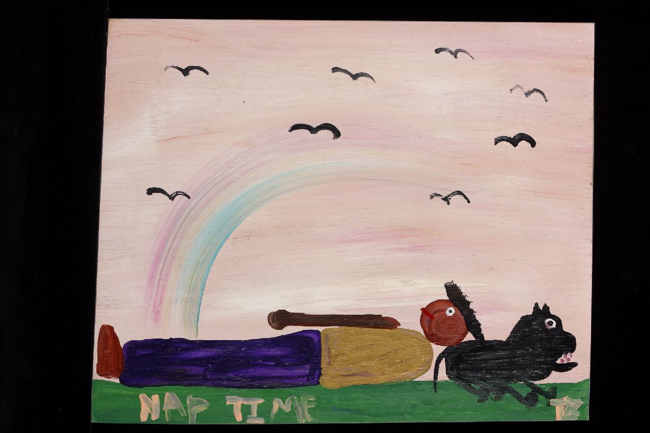 Brown T.  | Timothy 'Tim' Brown, Nap time, acrylic on panel 38.0 x 47.0 cm, signed l.r. with initials