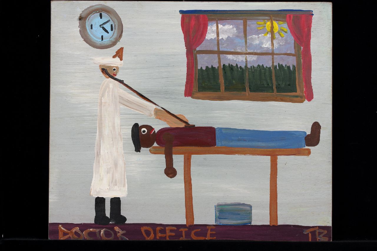 Brown T.  | Timothy 'Tim' Brown, Doctor office, acrylic on panel 43.0 x 51.0 cm, signed l.r. with initials
