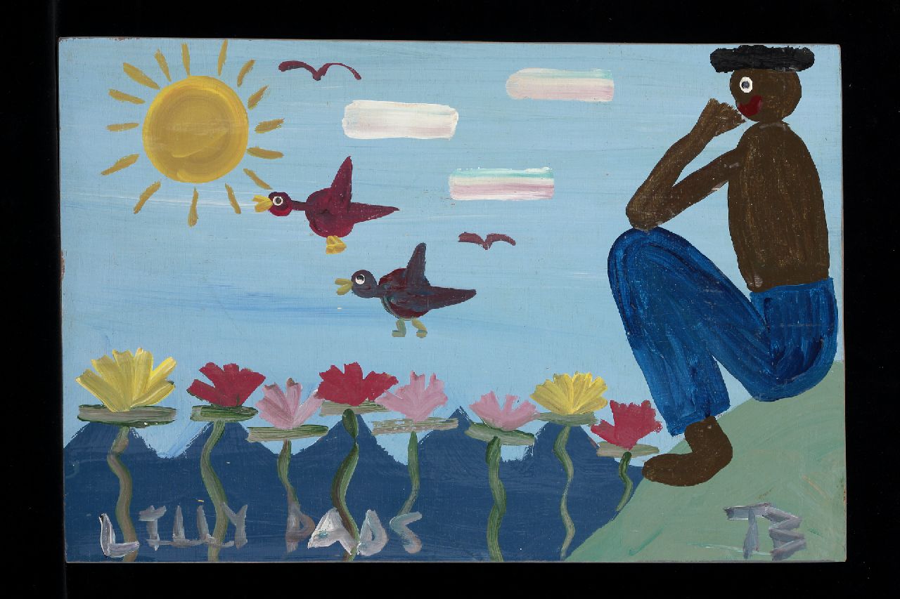 Brown T.  | Timothy 'Tim' Brown, Lilly pads, acrylic on panel 31.0 x 46.0 cm, signed l.r. with initials