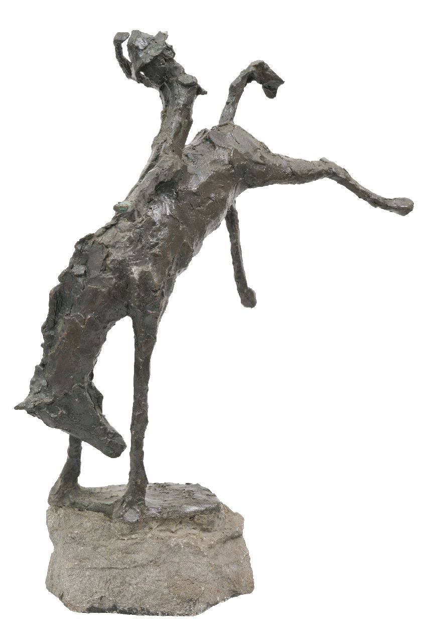 Bakker W.F.  | Willem Frederik 'Jits' Bakker | Sculptures and objects offered for sale | Rodeo, bronze 82.5 x 67.5 cm, gesigneerd op basis