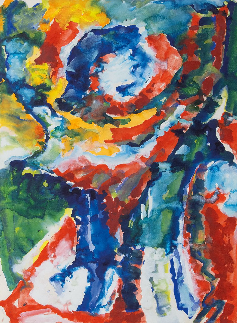 Hunziker F.  | Frieda Hunziker, Composition I, gouache on paper 51.3 x 38.8 cm, executed ca. 1965