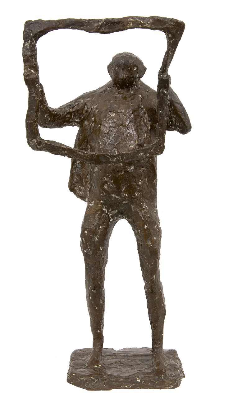 Titus Leeser | The Newspaper Reader, bronze, 40.3 x 17.6 cm, signed with monogram on the base and executed in 1967