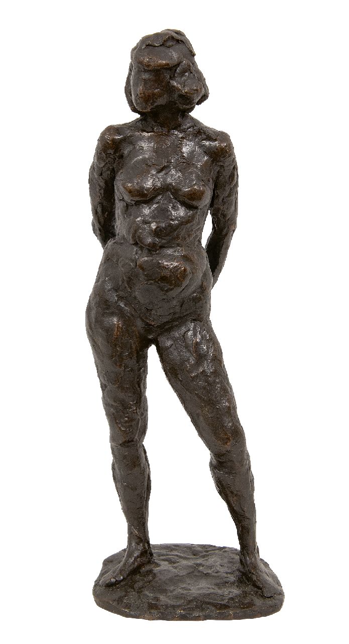 Hollandse School, 20e eeuw   | Hollandse School, 20e eeuw | Sculptures and objects offered for sale | Standing female nude, bronze 30.0 x 10.2 cm, dated '99