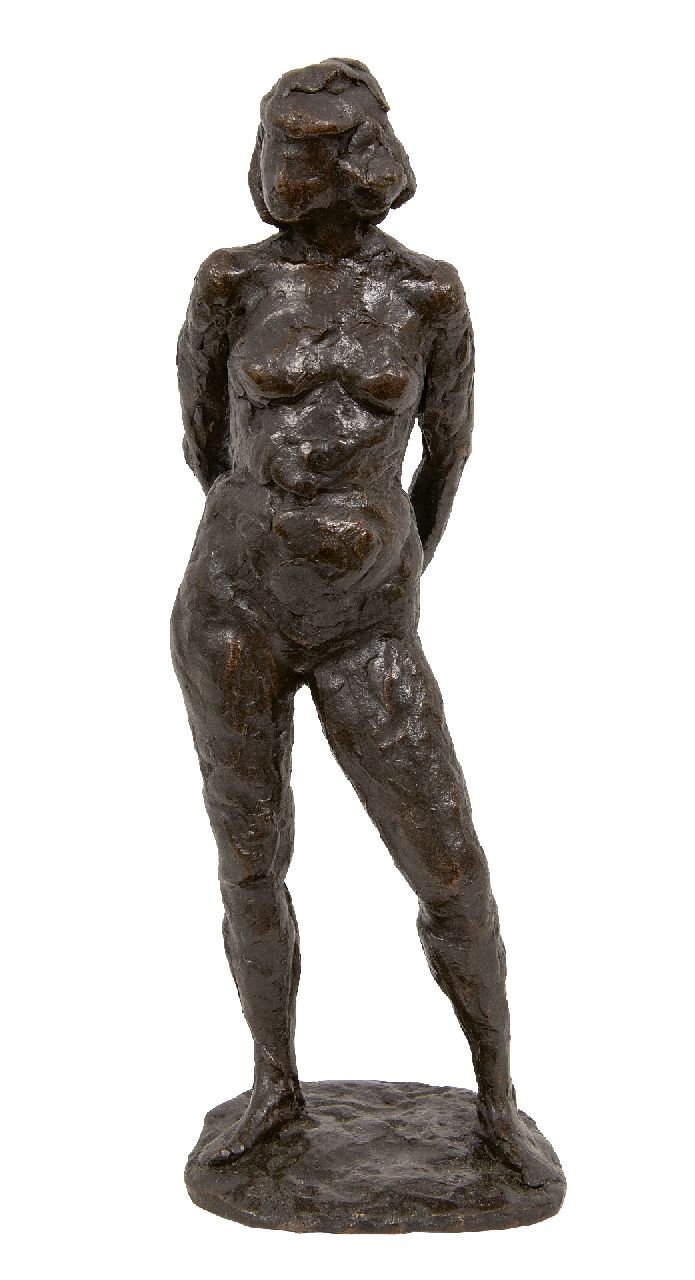 Hollandse School, 20e eeuw   | Hollandse School, 20e eeuw | Sculptures and objects offered for sale | Female nude, bronze 30.0 x 10.2 cm, dated '99