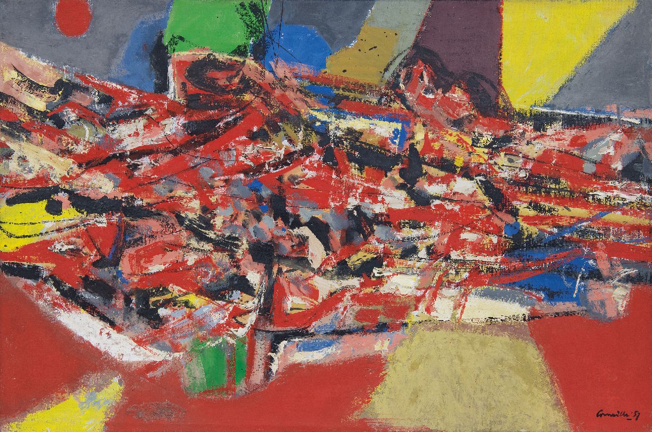 Corneille ('Corneille' Guillaume Beverloo)   | Corneille ('Corneille' Guillaume Beverloo) | Paintings offered for sale | Présence de l'été, oil on canvas 54.2 x 81.0 cm, signed l.r. and dated '57