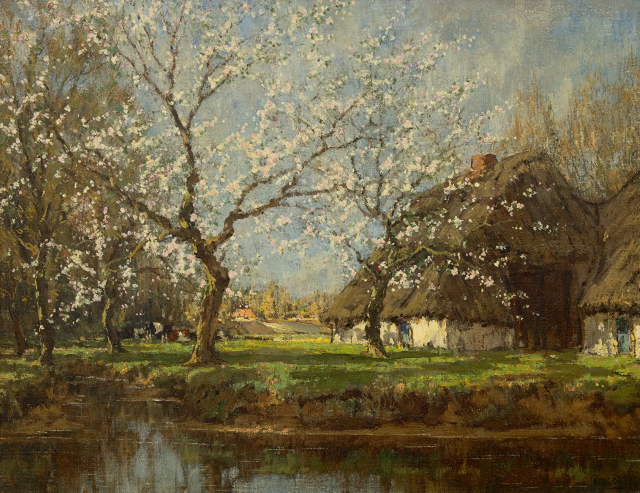 Gorter A.M.  | 'Arnold' Marc Gorter | Paintings offered for sale | Farm in springtime, oil on canvas 50.7 x 65.7 cm, signed l.r.