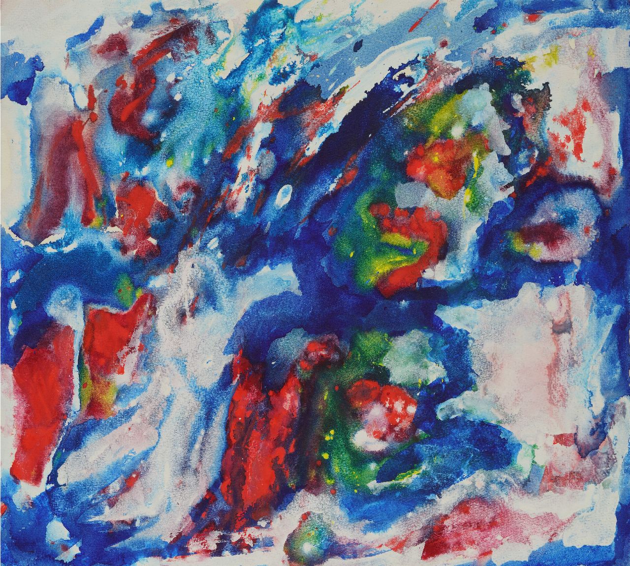 Hunziker F.  | Frieda Hunziker, Composition, ink and watercolour on paper 48.7 x 61.6 cm