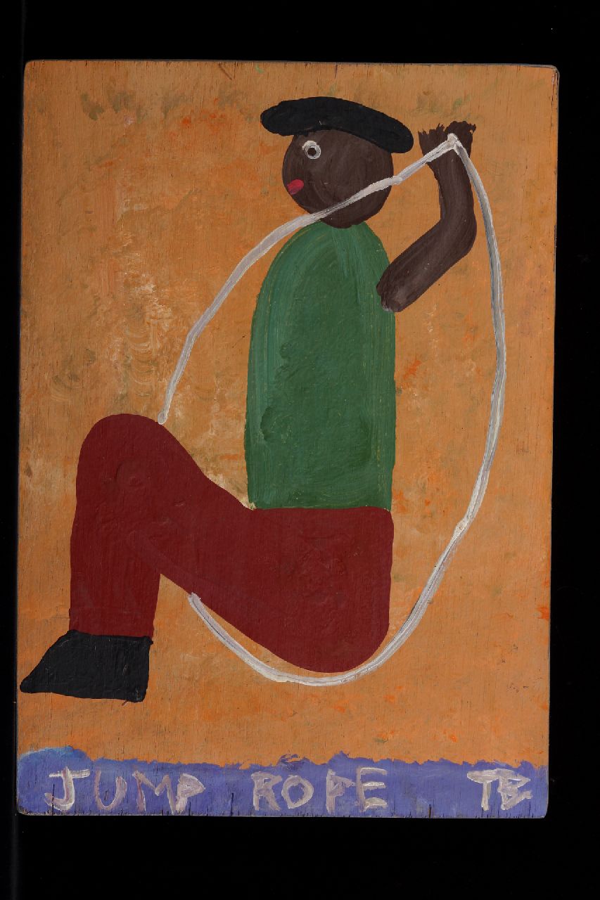 Brown T.  | Timothy 'Tim' Brown | Paintings offered for sale | Jump rope, acrylic on panel 43.1 x 30.4 cm, signed l.r. with initials