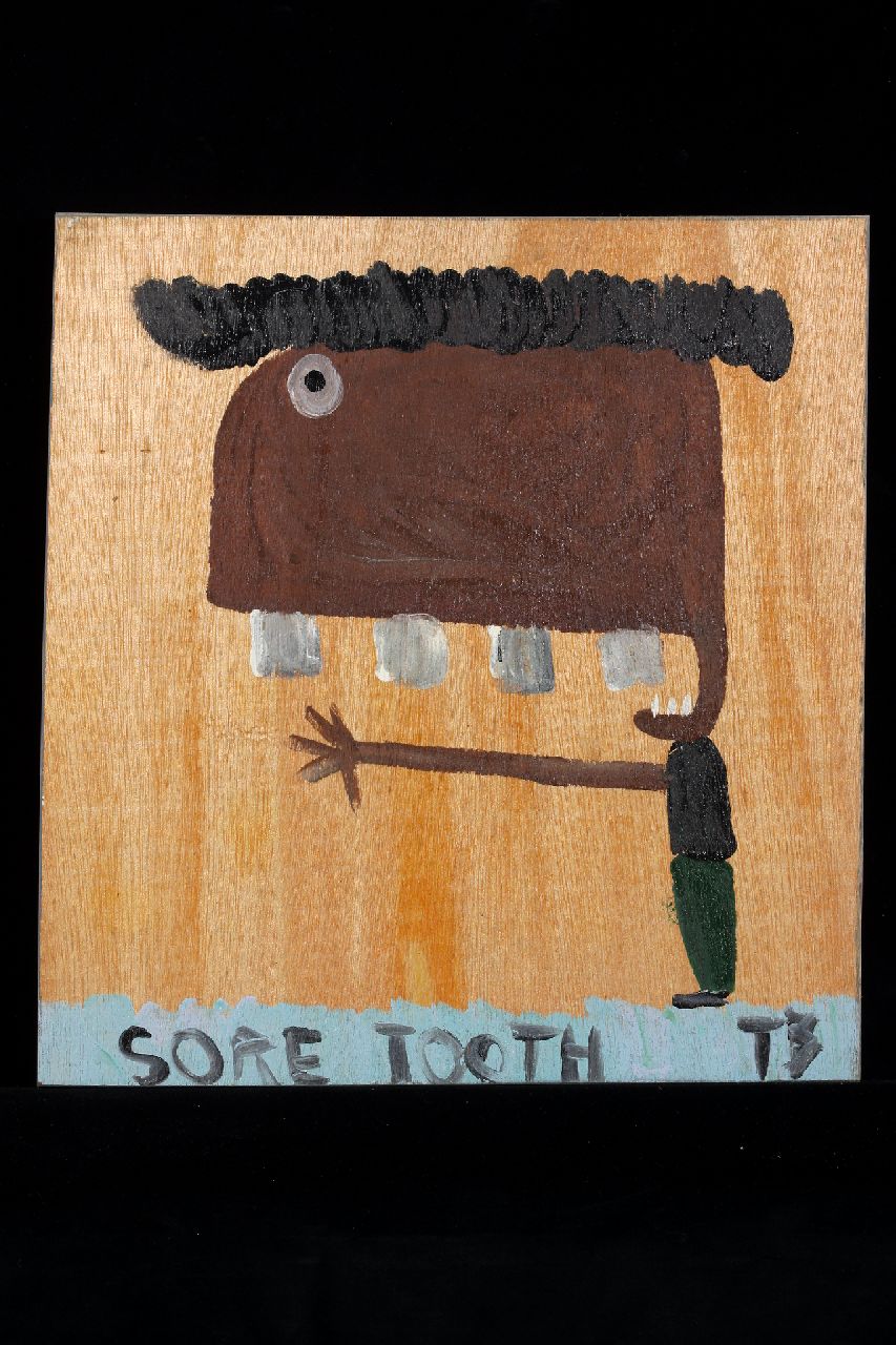Brown T.  | Timothy 'Tim' Brown | Paintings offered for sale | Sore tooth, acrylic on panel 40.6 x 38.1 cm, signed l.r. with initials