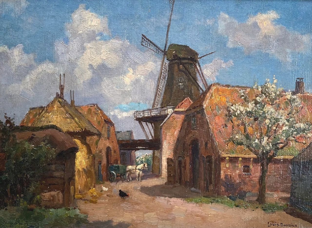 Soonius L.  | Lodewijk 'Louis' Soonius | Paintings offered for sale | The grain mill 'Concordia' on the Molenstreet in Ede, oil on canvas 30.2 x 40.8 cm, signed l.r. and painted end 1940's
