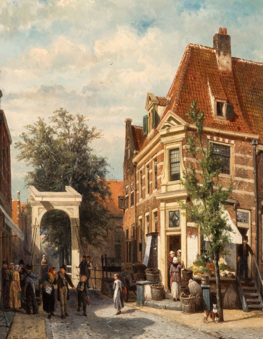 Springer C.  | Cornelis Springer | Paintings offered for sale | -, oil on panel 50.0 x 40.5 cm, signed l.l. and dated 1877