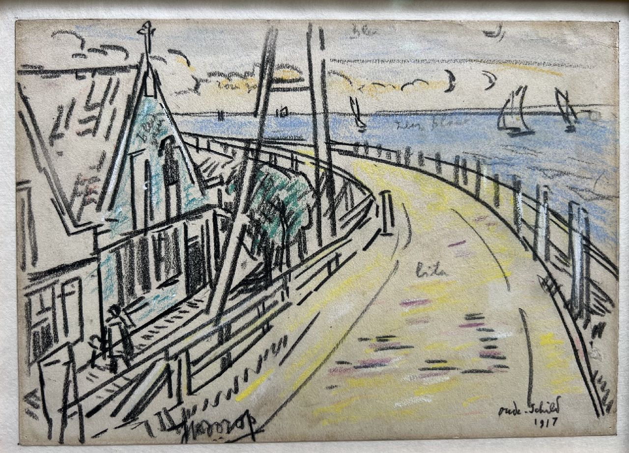 Toorop J.Th.  | Johannes Theodorus 'Jan' Toorop | Watercolours and drawings offered for sale | -, pencil on paper 13.0 x 18.0 cm, signed l.c. and dated 1917