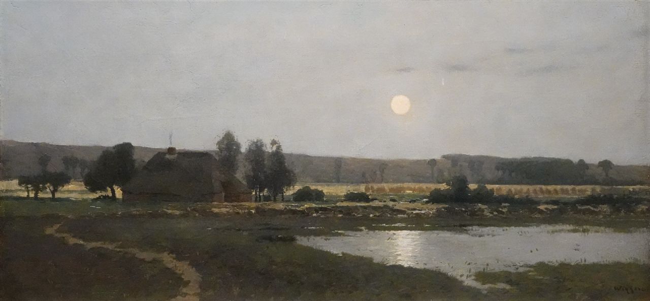 Wiggers D.  | Dirk 'Derk' Wiggers | Paintings offered for sale | -, oil on canvas 40.5 x 80.5 cm, signed l.r. and executed ca. 1895