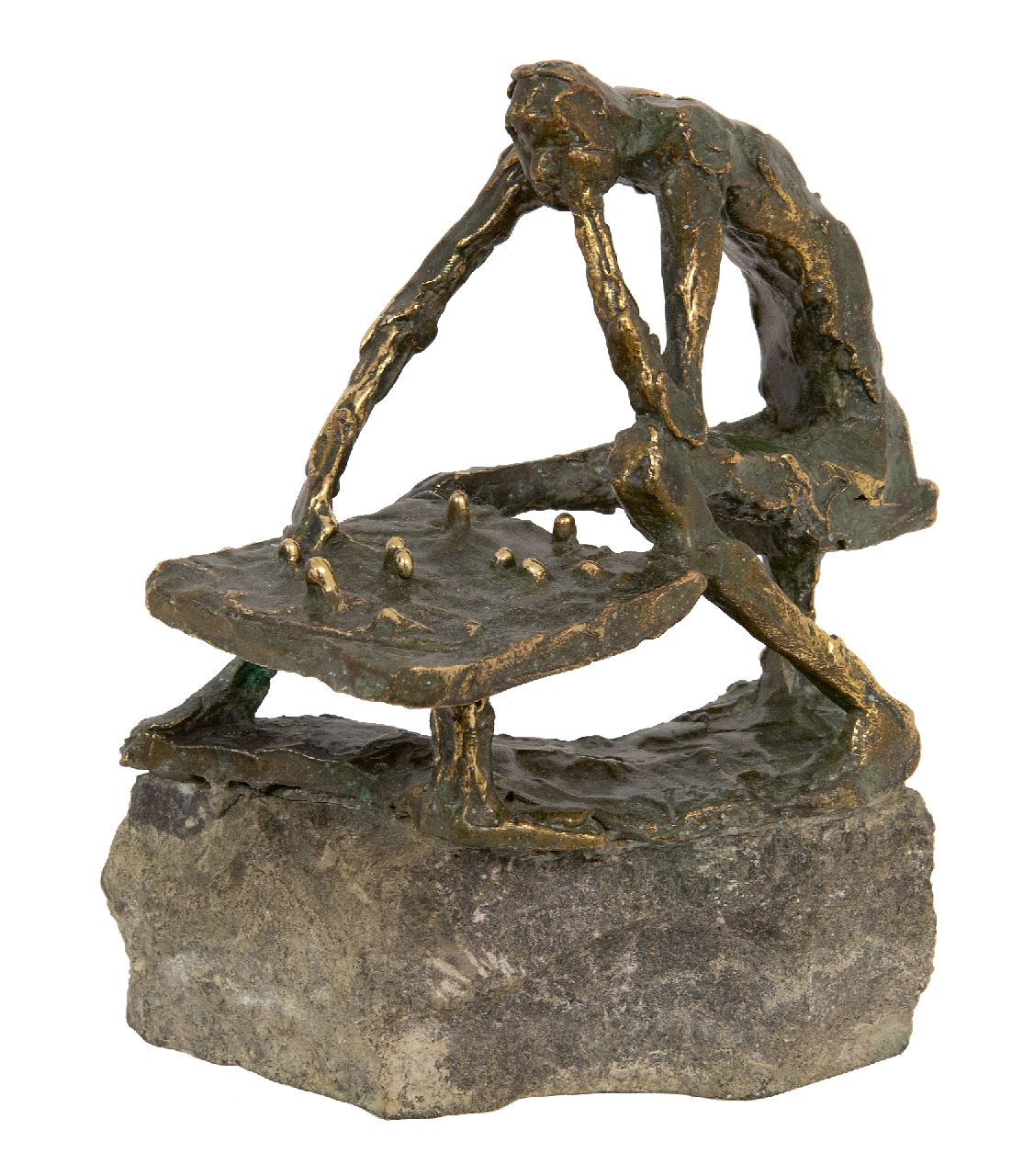 Bakker W.F. | Willem Frederik 'Jits' Bakker | Sculptures and objects offered for sale | Chess player (Bobby Fischer), bronze 18.8 x 15.1 cm, signed on the base Bakker W.F. | Willem Frederik 'Jits' Bakker | Sculptures and objects offered for sale | Chess player (Bobby Fischer), bronze 18.8 x 15.1 cm, signed on the base