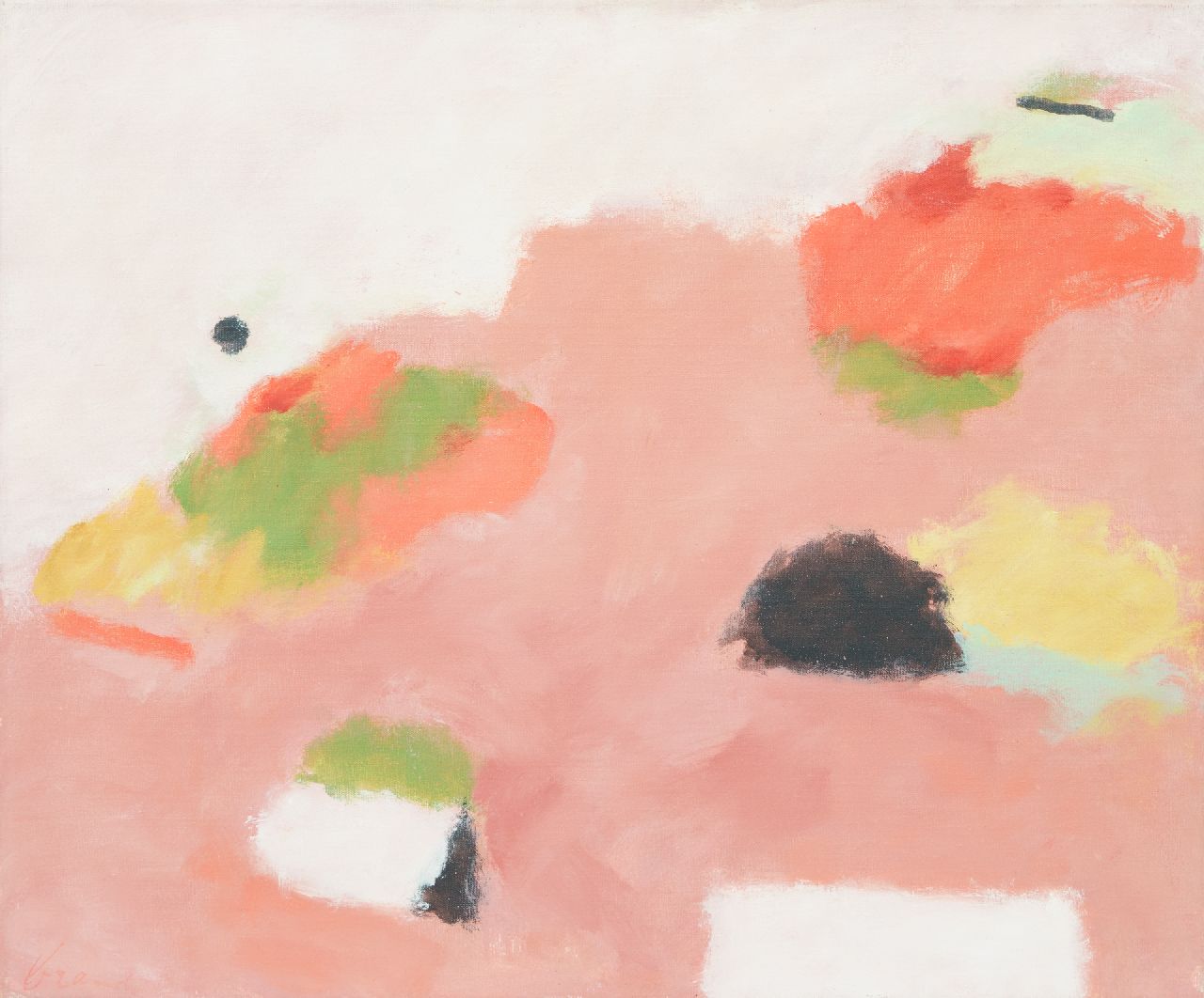 Brands E.A.M.  | Eugenius Antonius Maria 'Eugène' Brands | Paintings offered for sale | Landscape with geometric elements, oil on canvas 49.9 x 60.1 cm, signed l.l. and on the reverse dated 1978