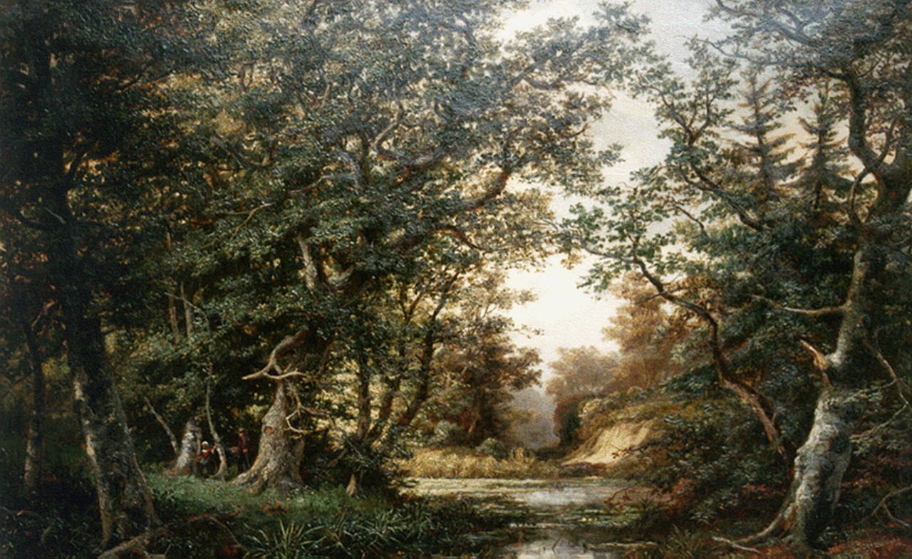 Melcher Tilmes J.H.  | Jan Hermanus Melcher Tilmes, 'Wodanseiken' near Doorwerth, oil on canvas 64.9 x 92.5 cm, signed l.r.